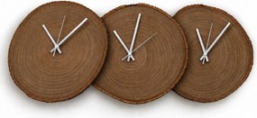 Drevené hodiny z prírodného plátu s kôrou | KORA: Amber - 3072 26-29 cm 4806-115490 KOR002-29-AMBER