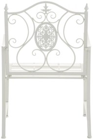 Kovová stolička Punjab s područkami - Biela