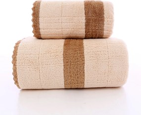 Rýchloschnúci uterák VELMORA 50x100 cm hnedý, 100% mikrovlákno
