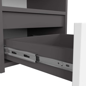 Nočný stolík CL1 40 cm grafitovo šedý/biely