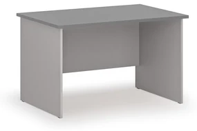 Kancelársky písací stôl rovný PRIMO GRAY, 1200 x 800 mm, sivá/grafit