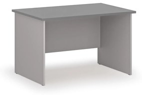 Kancelársky písací stôl rovný PRIMO GRAY, 1200 x 800 mm, sivá/grafit