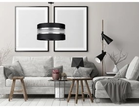 Luster na lanku CORAL 1xE27/60W/230V čierna