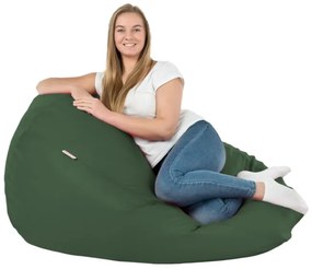 Sedací vak SAKO tmavozelený ekokoža