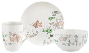 Florina 3-dielna porcelánová sada Rybky