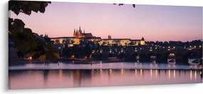 Obraz Pražského hradu a Vltavy (120x50 cm)