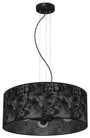 Luster na lanku SATINO 3xE27/60W/230V čierna/šedá