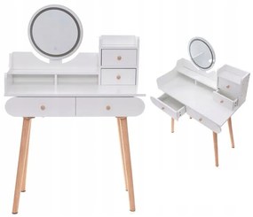 Elegantný toaletný stolík s LED svetlom v škandinávskom dizajne