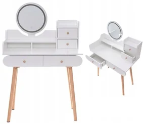 Elegantný toaletný stolík s LED svetlom v škandinávskom dizajne
