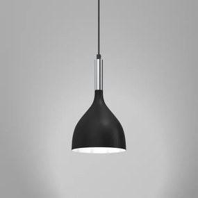 Luster na lanku NOAK 1xE27/15W/230V čierna/chróm