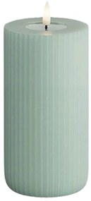 DeluxeHomeart LED sviečka Solid Stripe Salvie Green 15 cm