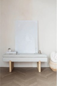 Krémová polstrovaná lavica Jappo – White Label