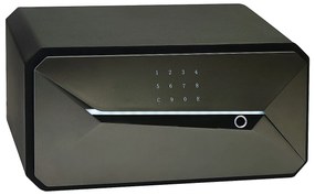 Oceľový sejf s elektronickým zámkom na číselný kód a odtlačok prsta RICHTER RS.23.DE.FIN, RICHTER černá