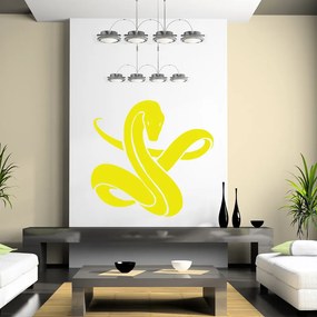 Veselá Stena Samolepka Hadí tanec Farba: žlutá, Veľkosť: 80 x 76 cm