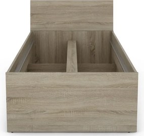 Posteľ so zásuvkami Carlos 90x200, dub sonoma