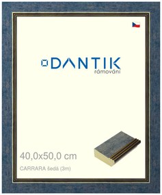 DANTIK rám na obraz 40x50 | Vyřazeno | CARRARA šedá (Sklo Čiré)