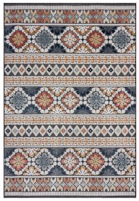 Flair Rugs, Kusový koberec Plaza Aster Navy – na von aj na doma, 120x170, viacfarebná, exteriér