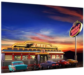 Obraz - Večerný bar (70x50 cm)
