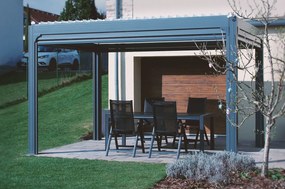 Bioklimatická pergola Noela antracit PREMIUM 3x4 m Farba lamiel: Biela