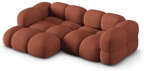 Rohová pohovka v tehlovej farbe (ľavý roh/s leňoškou) Loretto – Cosmopolitan Design