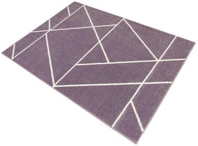 Koberec LIMA C877B fialový / krémový