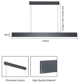 Brilagi - LED Stmiev. luster na lanku SLIMLINE LED/40W/230V 3000-6000K antracit+DO