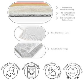 Žltý/ružový prateľný behúň 60x230 cm Creamy Raspberry Swirl – Mila Home