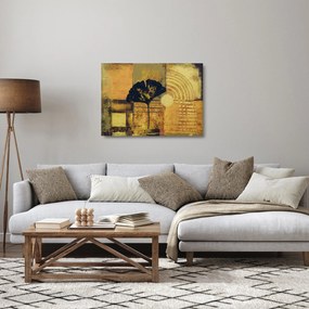 Sklenený obraz - List ginkgo (70x50 cm)