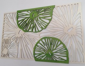 Drevený obraz na stenu - KIWIKI: Model 1 46 x 80 cm 3918-45190 PR0301 multi green