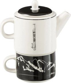 Darčeková sada kanvička Tea for One so šálkou Apres-ski - 780ml