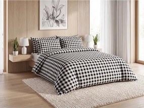 Bavlnené obliečky NORDIC CHECK tmavo sivé Rozmer obliečky: 70 x 90 cm | 140 x 200 cm