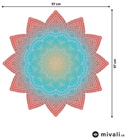 Samolepky na stenu - Mandala červeno-modrá