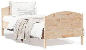 Rám postele s čelom 90x190 cm masívne drevo 842570