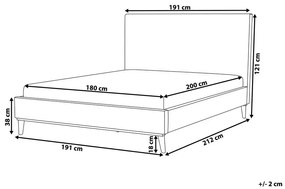 Manželská posteľ 180 cm BARON (s roštom) (sivá). Vlastná spoľahlivá doprava až k Vám domov. 1007165