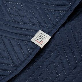 SADA PREHOZ NA POSTEĽ + OBLIEČKA NA VANKÚŠ BONI4 200X220 CM, 2 KS 40X40 CM TMAVOMODRÁ