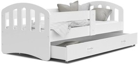 Detská posteľ so zásuvkou HAPPY - 200x80 cm - biela