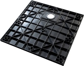 Besco Štvorcová sprchová vanička z SMC kompozitu VEXO MARBLE BLACK SQ 80x80 (90x90) BESCO-Rozmery: 80x80