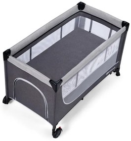 KINDERKRAFT SELECT - Cestovná postieľka LEODY šedá