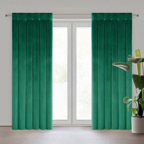 ZATEMŇOVACÍ ZÁVES NA PÚTKACH ALITA 85X250 CM TMAVOZELENÁ