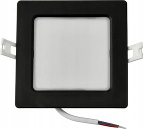 LED panelové stropné svietidlo do zapustenej montáže 6W, zapustené, čierne štvorcové, 4000K