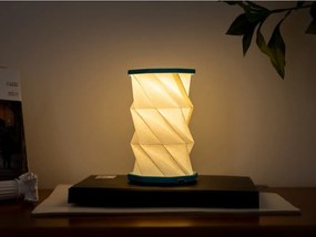 Biela/tyrkysovomodrá prenosná svetelná dekorácia na USB ø 8 cm Twist – Gingko