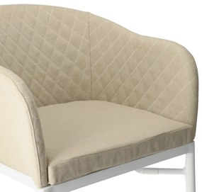 KORAT záhradná stolička s podrúčkami beige