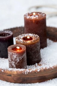 Hnedá nevonná sviečka XL valec - Ø 10 * 10 cm / 80H