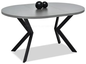 Rozkladací jedálenský stôl CLOUDE grafit + čierne nohy