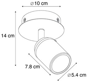 Moderné kúpeľňové bodové svetlo oceľ IP44 - Ducha