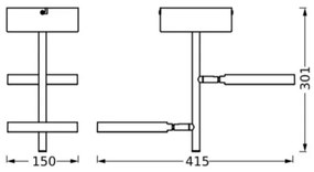 Ledvance - LED Bodové svietidlo DECOR SATURN 2xLED/11W/230V 3000/4200/6500K