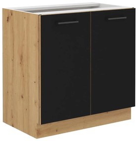 Skrinka do kuchyne Modena 80d 2f bb čierny/dub artisan