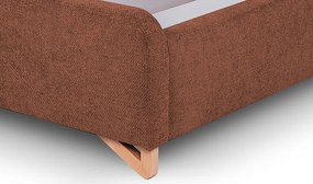 Posteľ Flamingo 180x200 cm, tehlová štruktúrovaná tkanina