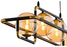 Jupiter 1983 - Luster na lanku ZAFRA 4xG9/10W/230V čierna/béžová