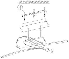 Eglo 97362 - LED Luster na lanku PALOZZA 2xLED/11W/230V
